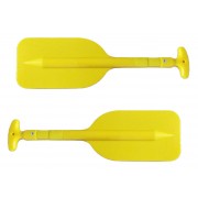 2x Telescopic YELLOW Emergency Boat Paddles / oars
